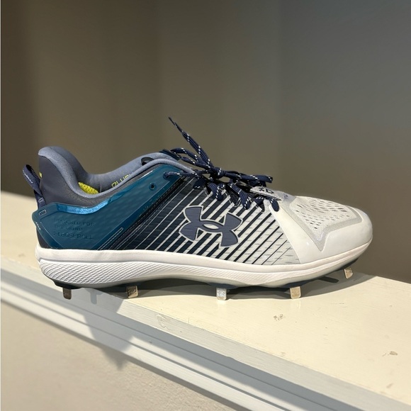 Under Armour Yard MT Low Metal Baseball Cleats 3025592-401 Navy Mens Size 15 - Picture 4 of 9